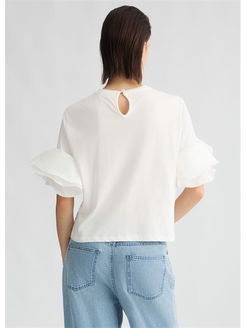 t-shirt woman white LIU JO | CA5006J6308/X0256